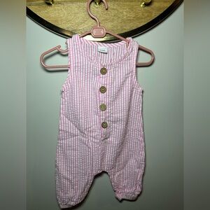 Pink Striped Kids Romper